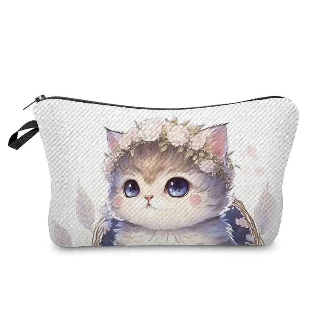 Colurful Cat printed travel Pouche/Cosmetic bag, 24 Designs - Just Cats - Gifts for Cat Lovers