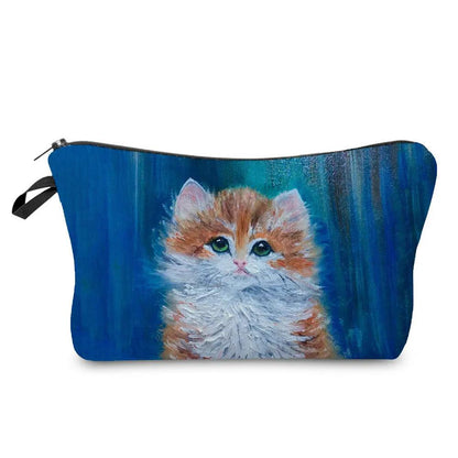 Colurful Cat printed travel Pouche/Cosmetic bag, 24 Designs - Just Cats - Gifts for Cat Lovers