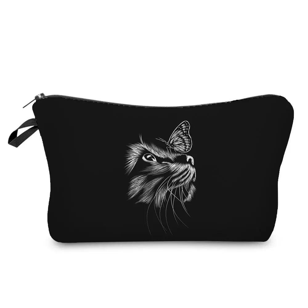 Colurful Cat printed travel Pouche/Cosmetic bag, 24 Designs - Just Cats - Gifts for Cat Lovers