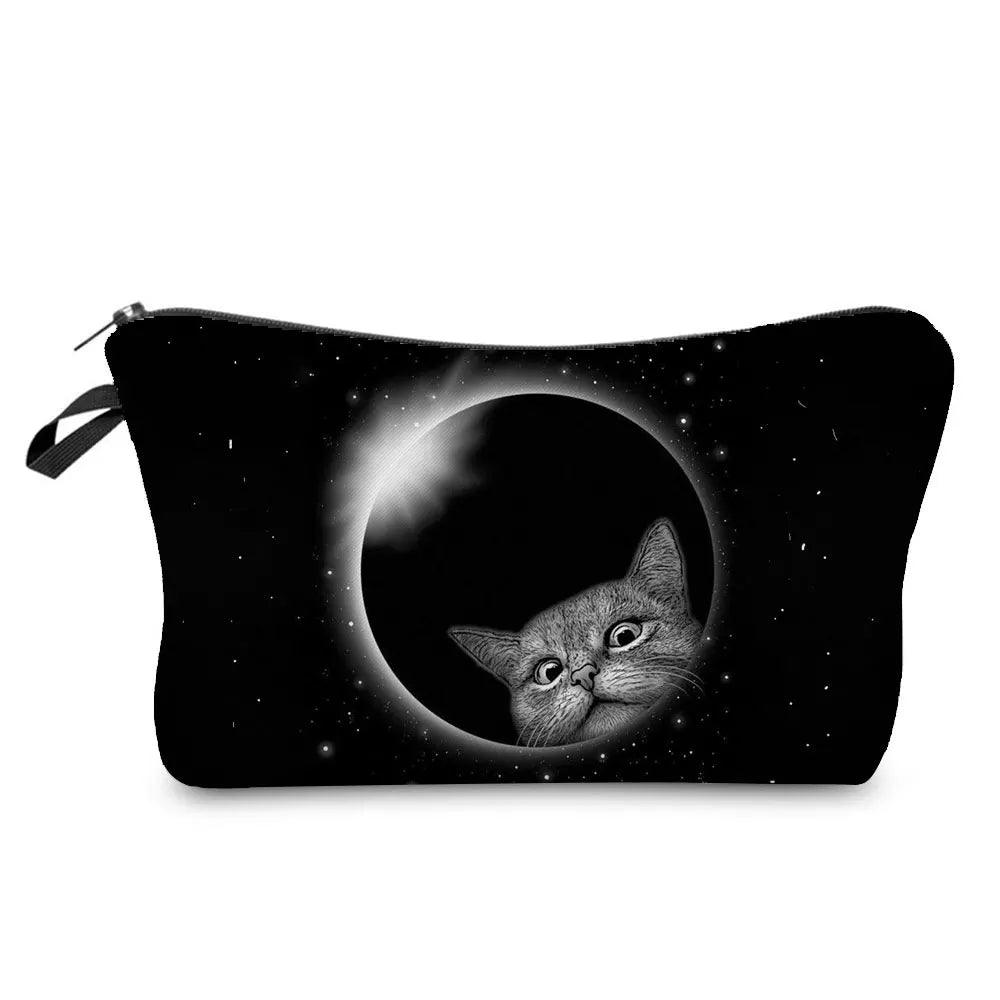 Colurful Cat printed travel Pouche/Cosmetic bag, 24 Designs - Just Cats - Gifts for Cat Lovers