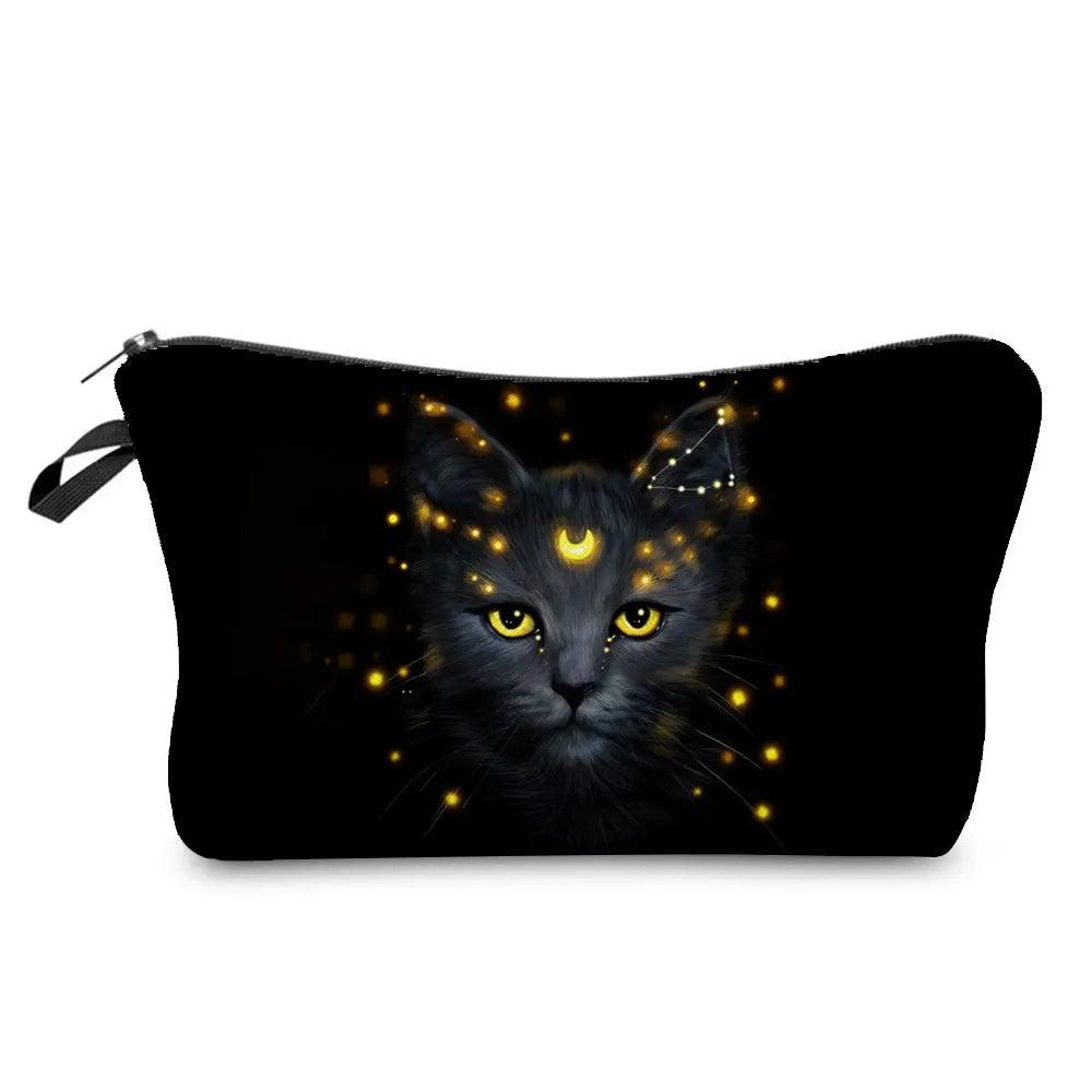 Colurful Cat printed travel Pouche/Cosmetic bag, 24 Designs - Just Cats - Gifts for Cat Lovers