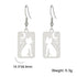 Crescent Moon Cat Stainless Steel Drop Earrings - Just Cats - Gifts for Cat Lovers