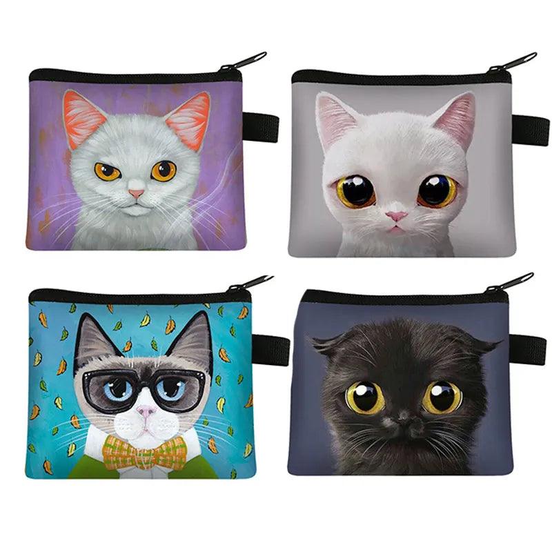 Cute Cartoon Cat Coin Purse, 12 Designs - Just Cats - Gifts for Cat Lovers