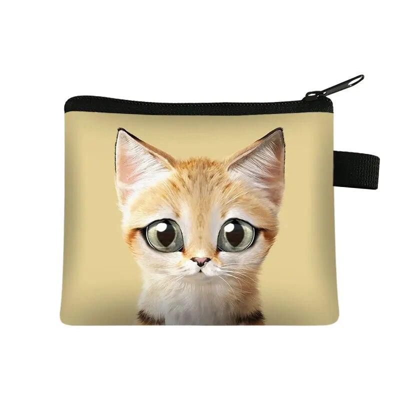 Cute Cartoon Cat Coin Purse, 12 Designs - Just Cats - Gifts for Cat Lovers