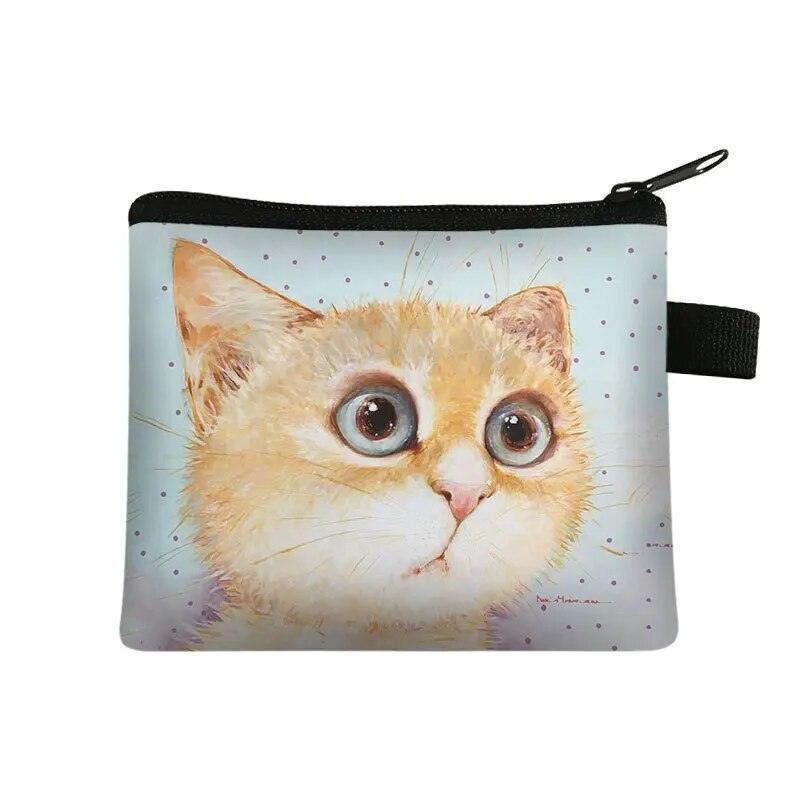 Cute Cartoon Cat Coin Purse, 12 Designs - Just Cats - Gifts for Cat Lovers