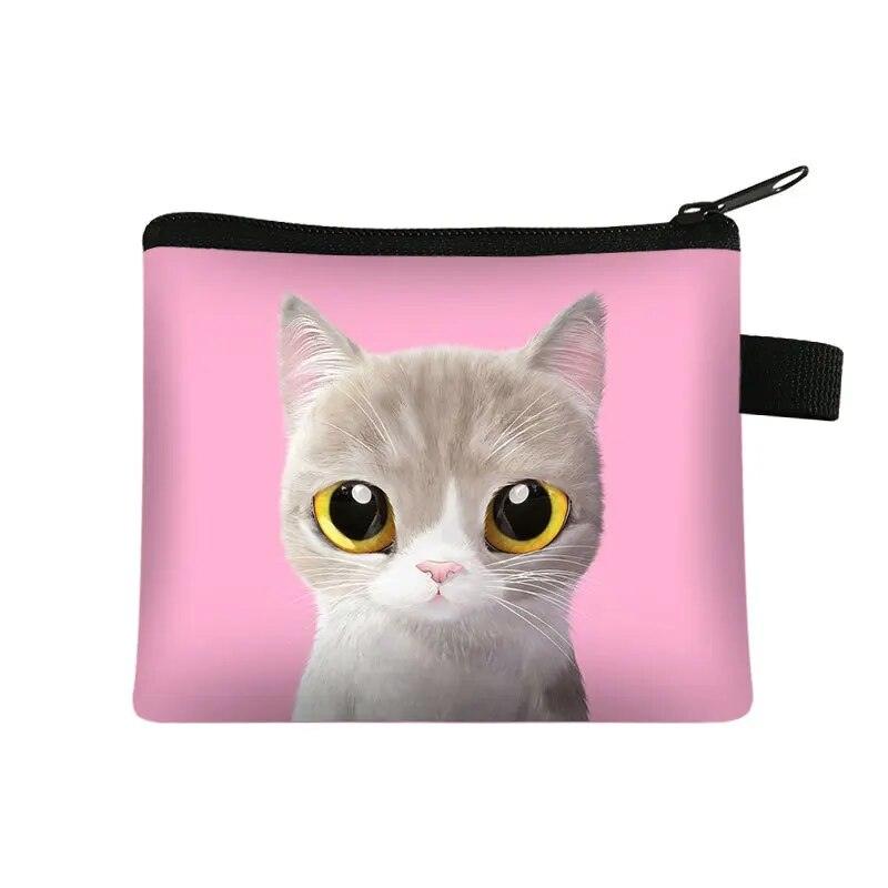 Cute Cartoon Cat Coin Purse, 12 Designs - Just Cats - Gifts for Cat Lovers