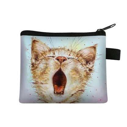 Cute Cartoon Cat Coin Purse, 12 Designs - Just Cats - Gifts for Cat Lovers