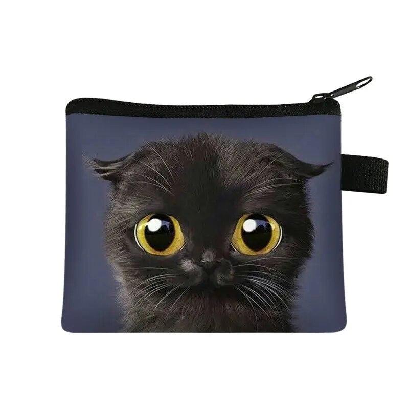 Cute Cartoon Cat Coin Purse, 12 Designs - Just Cats - Gifts for Cat Lovers