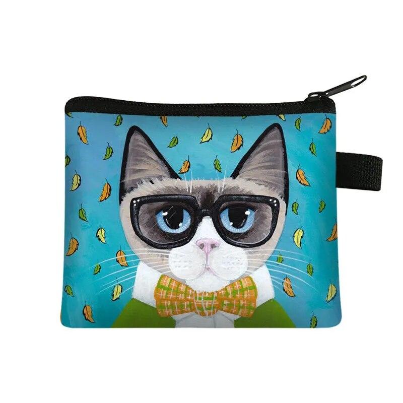 Cute Cartoon Cat Coin Purse, 12 Designs - Just Cats - Gifts for Cat Lovers