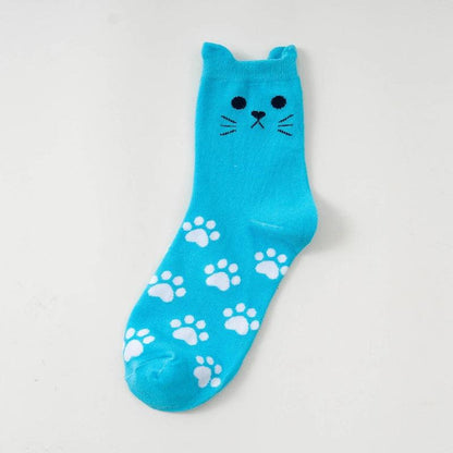 Cute Cartoon Cat Crew Socks - Just Cats - Gifts for Cat Lovers