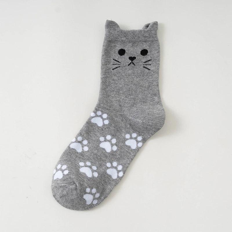 Cute Cartoon Cat Crew Socks - Just Cats - Gifts for Cat Lovers