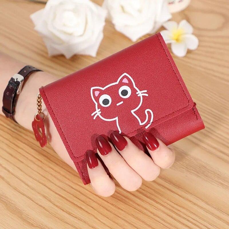 Cute Cartoon Cat PU Leather Wallet, 9 Colors - Just Cats - Gifts for Cat Lovers