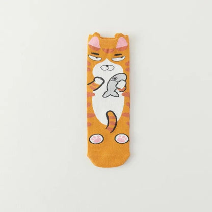 Cute Cartoon Cat Socks, 10 Designs - Just Cats - Gifts for Cat Lovers