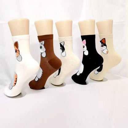 Cute Cartoon Cat Socks, 10 Designs - Just Cats - Gifts for Cat Lovers