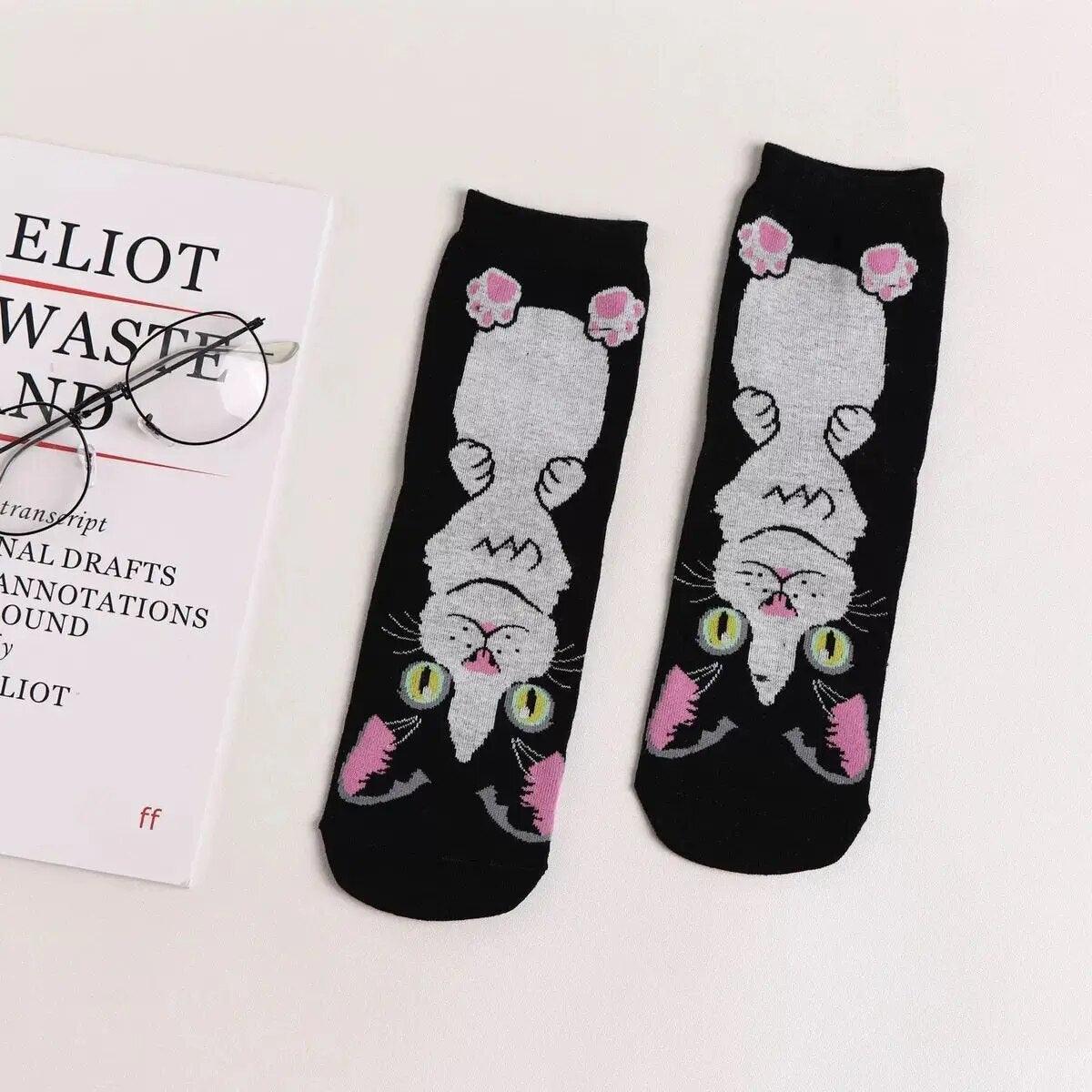 Cute Cartoon Cat socks, 13 Designs - Just Cats - Gifts for Cat Lovers