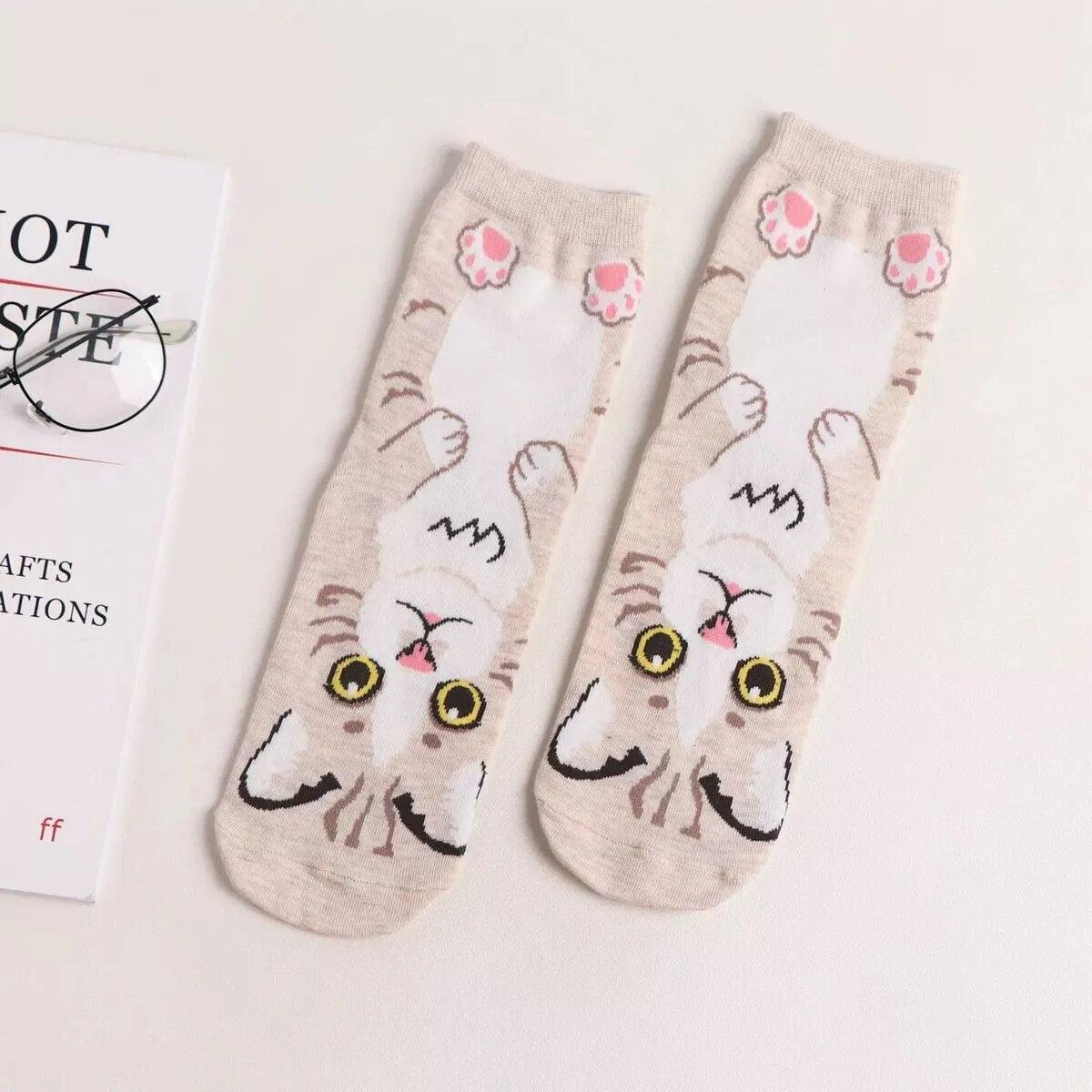 Cute Cartoon Cat socks, 13 Designs - Just Cats - Gifts for Cat Lovers