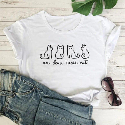 Cute cat print T-Shirts, One Designe 9 Colors, S-3XL - Just Cats - Gifts for Cat Lovers