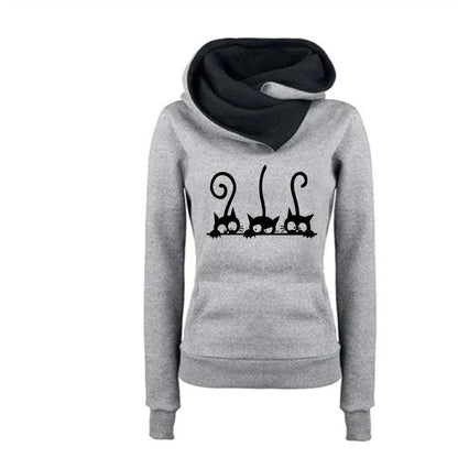 Cute Cat Trio Stylish Hoodies, 5 Colors - Just Cats - Gifts for Cat Lovers