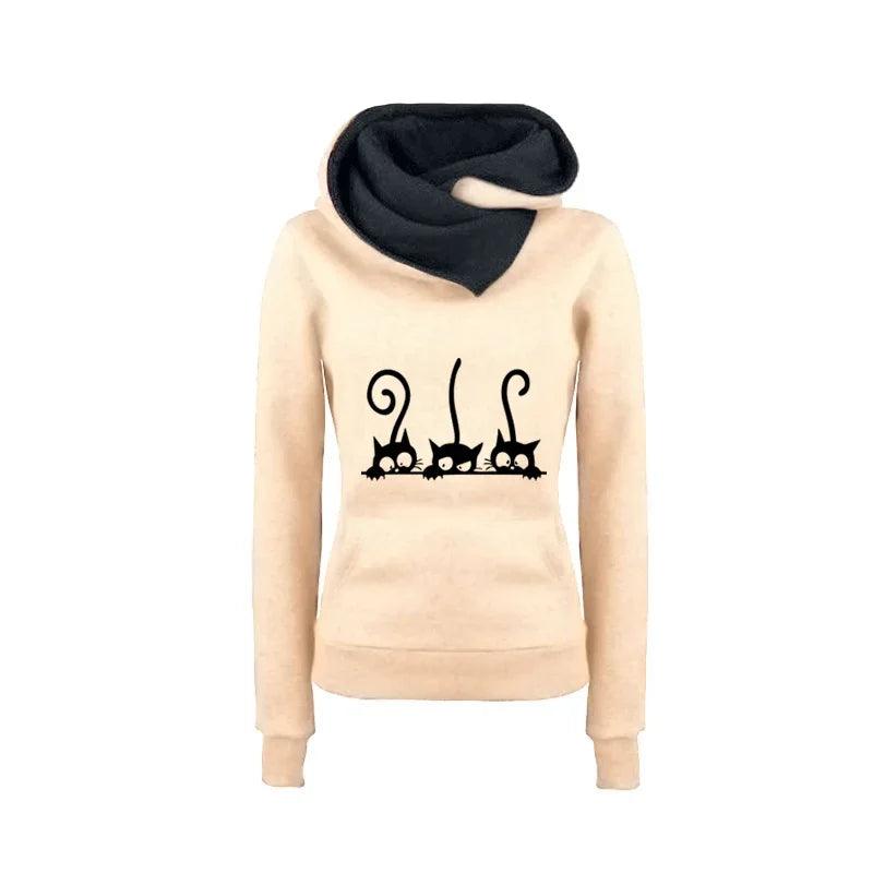 Cute Cat Trio Stylish Hoodies, 5 Colors - Just Cats - Gifts for Cat Lovers