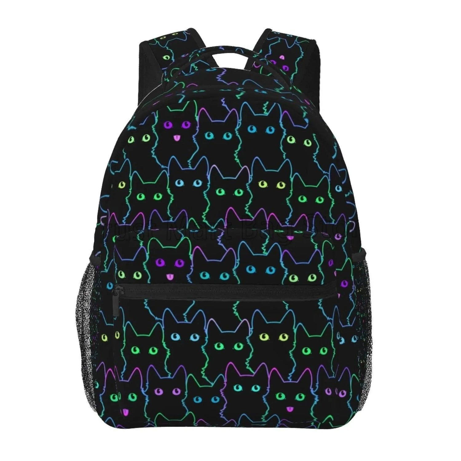 Cute Colorful Cartoon cat prints backpack, 2 Designs - Just Cats - Gifts for Cat Lovers