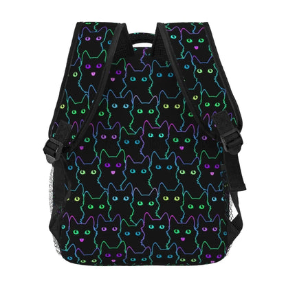 Cute Colorful Cartoon cat prints backpack, 2 Designs - Just Cats - Gifts for Cat Lovers