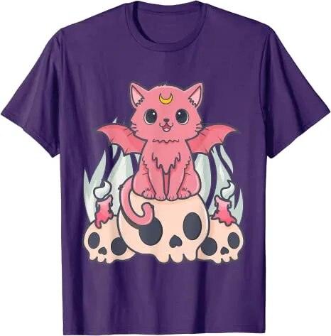 Cute Goth Creepy Cat T-Shirts 3 Designs, 6 Colors - Just Cats - Gifts for Cat Lovers