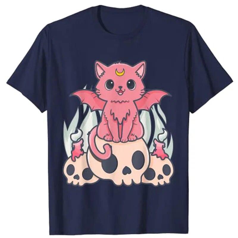 Cute Goth Creepy Cat T-Shirts 3 Designs, 6 Colors - Just Cats - Gifts for Cat Lovers