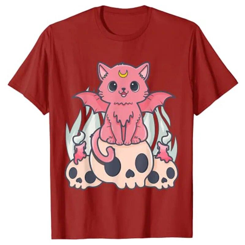 Cute Goth Creepy Cat T-Shirts 3 Designs, 6 Colors - Just Cats - Gifts for Cat Lovers