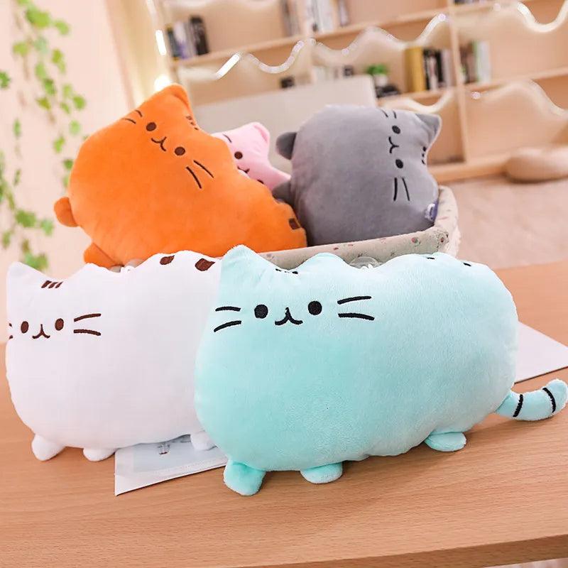 Cute Pushee Cat cat Plush Pillow, 3 Sizes, 8 Colors - Just Cats - Gifts for Cat Lovers