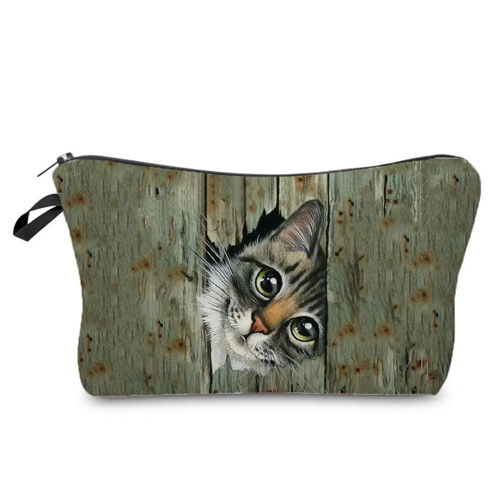 Dark Gothic Cat printed Travel Pouch/Cosmetic Bag, 23 Designs - Just Cats - Gifts for Cat Lovers