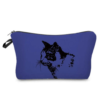 Dark Gothic Cat printed Travel Pouch/Cosmetic Bag, 23 Designs - Just Cats - Gifts for Cat Lovers