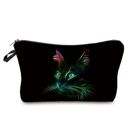 Dark Gothic Cat printed Travel Pouch/Cosmetic Bag, 23 Designs - Just Cats - Gifts for Cat Lovers