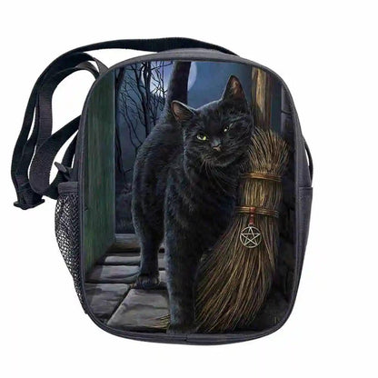 Dark Gothic Print Crossbody/shoulder bag, 17 Designs - Just Cats - Gifts for Cat Lovers