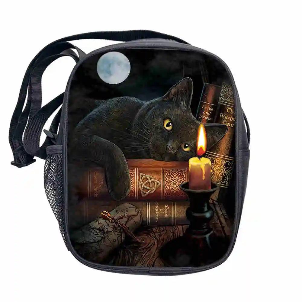 Dark Gothic Print Crossbody/shoulder bag, 17 Designs - Just Cats - Gifts for Cat Lovers