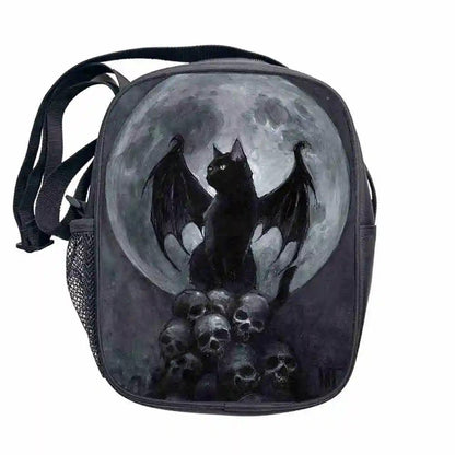 Dark Gothic Print Crossbody/shoulder bag, 17 Designs - Just Cats - Gifts for Cat Lovers