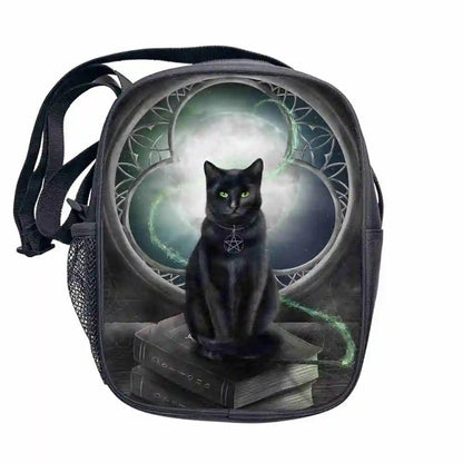 Dark Gothic Print Crossbody/shoulder bag, 17 Designs - Just Cats - Gifts for Cat Lovers