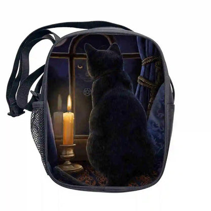 Dark Gothic Print Crossbody/shoulder bag, 17 Designs - Just Cats - Gifts for Cat Lovers