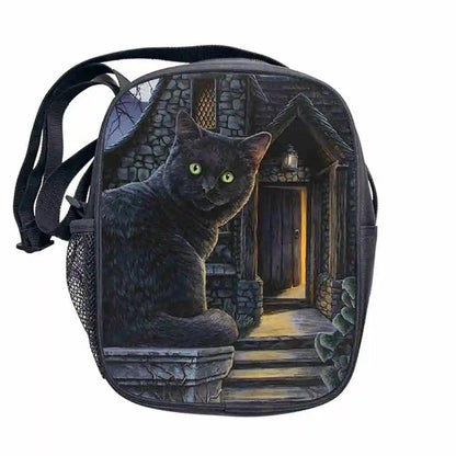 Dark Gothic Print Crossbody/shoulder bag, 17 Designs - Just Cats - Gifts for Cat Lovers