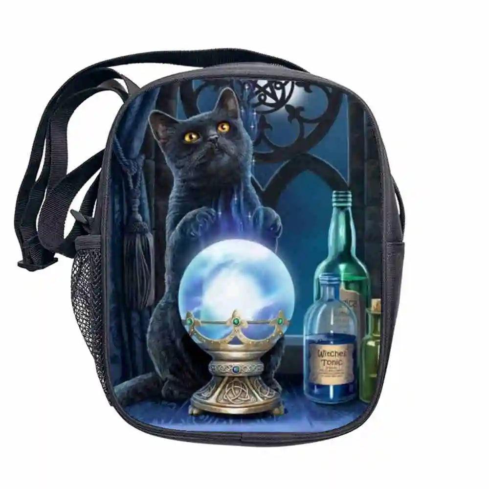 Dark Gothic Print Crossbody/shoulder bag, 17 Designs - Just Cats - Gifts for Cat Lovers