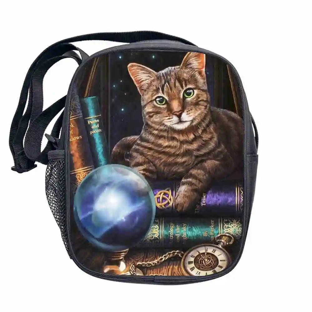 Dark Gothic Print Crossbody/shoulder bag, 17 Designs - Just Cats - Gifts for Cat Lovers