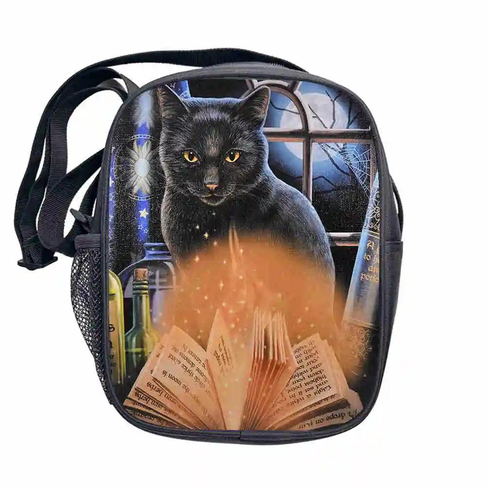 Dark Gothic Print Crossbody/shoulder bag, 17 Designs - Just Cats - Gifts for Cat Lovers