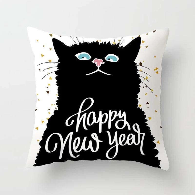 Funny Black &amp; White Cat print Decorative Pillowcase, 29 Designs - Just Cats - Gifts for Cat Lovers