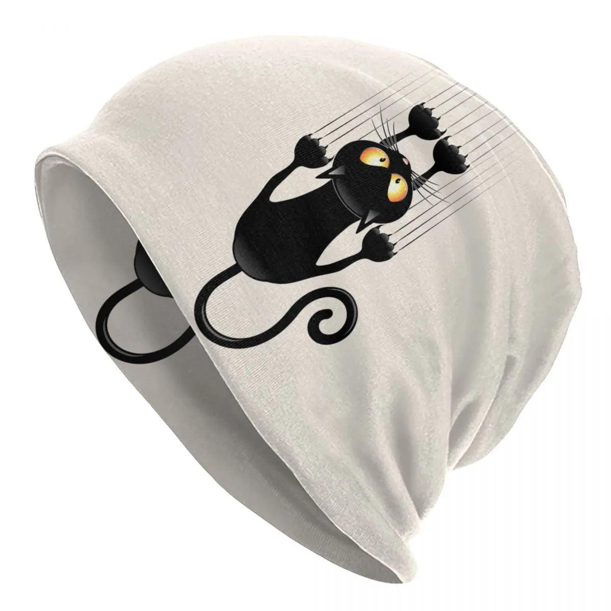 Funny Cartoon Black Cat Skullies Beanies Caps, Various Desings and Colors - Just Cats - Gifts for Cat Lovers