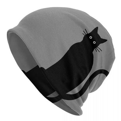 Funny Cartoon Black Cat Skullies Beanies Caps, Various Desings and Colors - Just Cats - Gifts for Cat Lovers