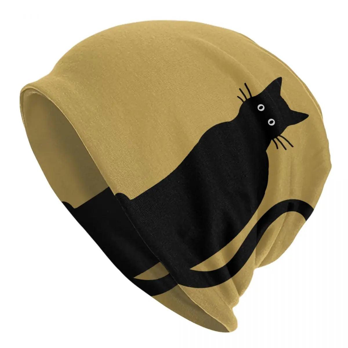 Funny Cartoon Black Cat Skullies Beanies Caps, Various Desings and Colors - Just Cats - Gifts for Cat Lovers