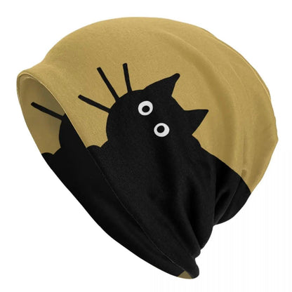 Funny Cartoon Black Cat Skullies Beanies Caps, Various Desings and Colors - Just Cats - Gifts for Cat Lovers