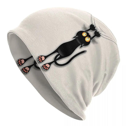 Funny Cartoon Black Cat Skullies Beanies Caps, Various Desings and Colors - Just Cats - Gifts for Cat Lovers