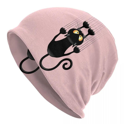 Funny Cartoon Black Cat Skullies Beanies Caps, Various Desings and Colors - Just Cats - Gifts for Cat Lovers