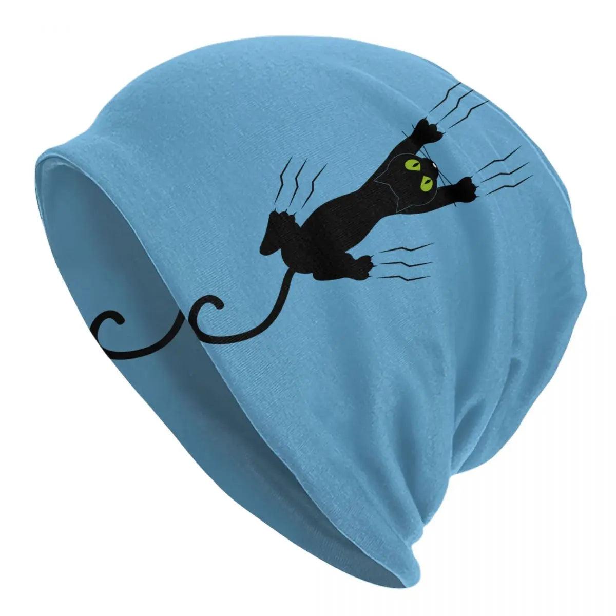 Funny Cartoon Black Cat Skullies Beanies Caps, Various Desings and Colors - Just Cats - Gifts for Cat Lovers