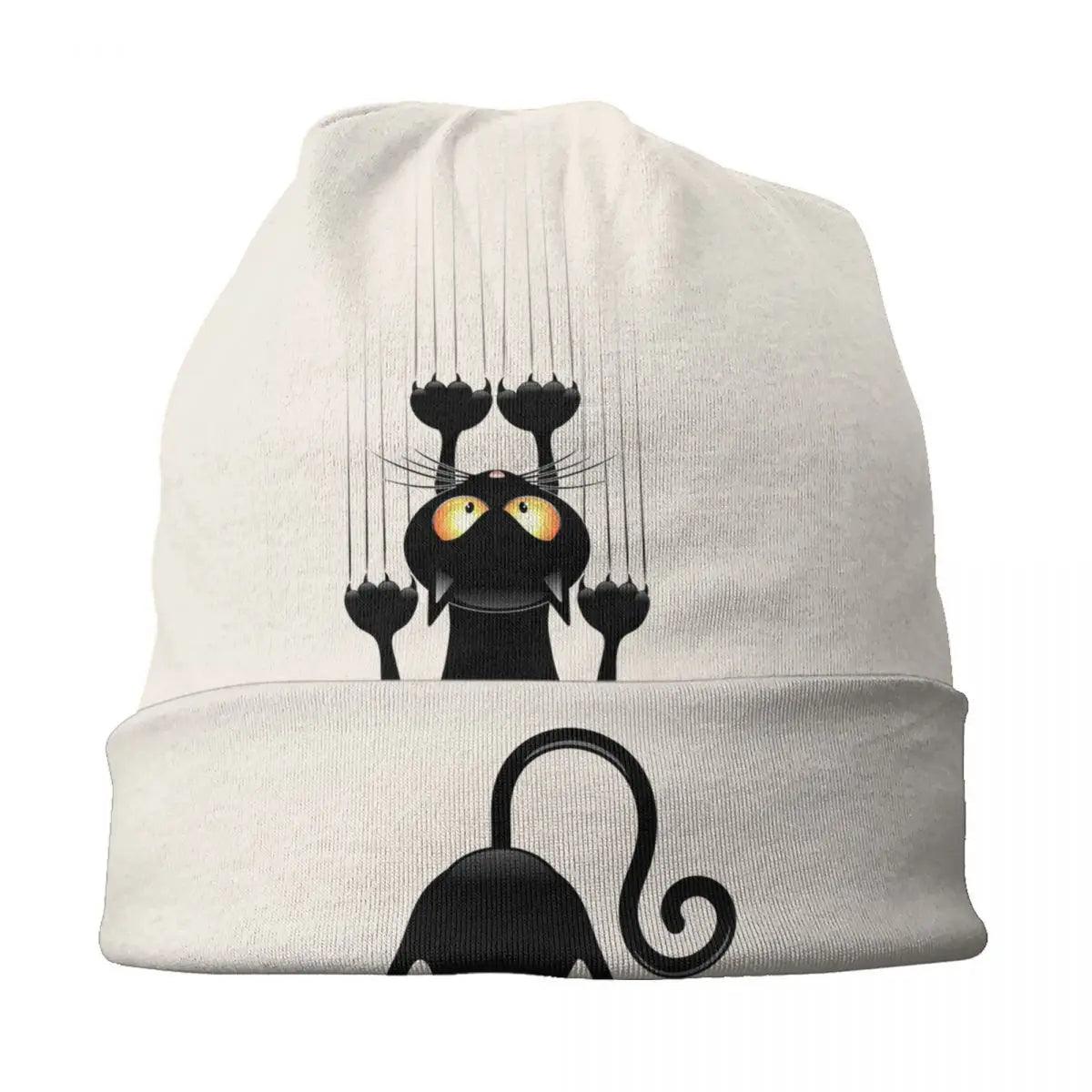 Funny Cartoon Black Cat Skullies Beanies Caps, Various Desings and Colors - Just Cats - Gifts for Cat Lovers